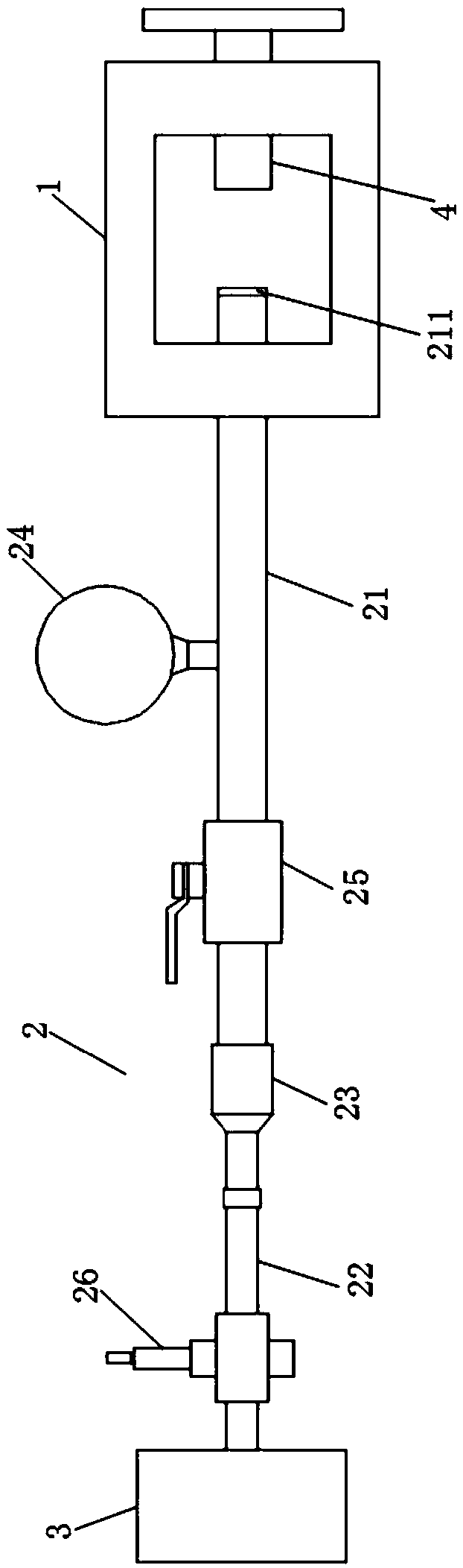 Safety blowdown and discharge tool of ball valve DN100 and below for natural gas pipeline