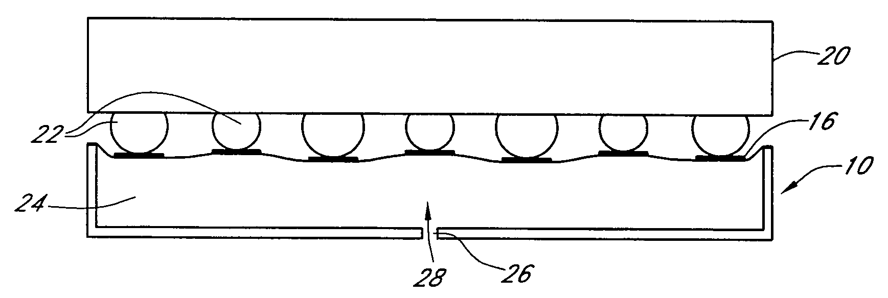 Air socket for testing integrated circuits