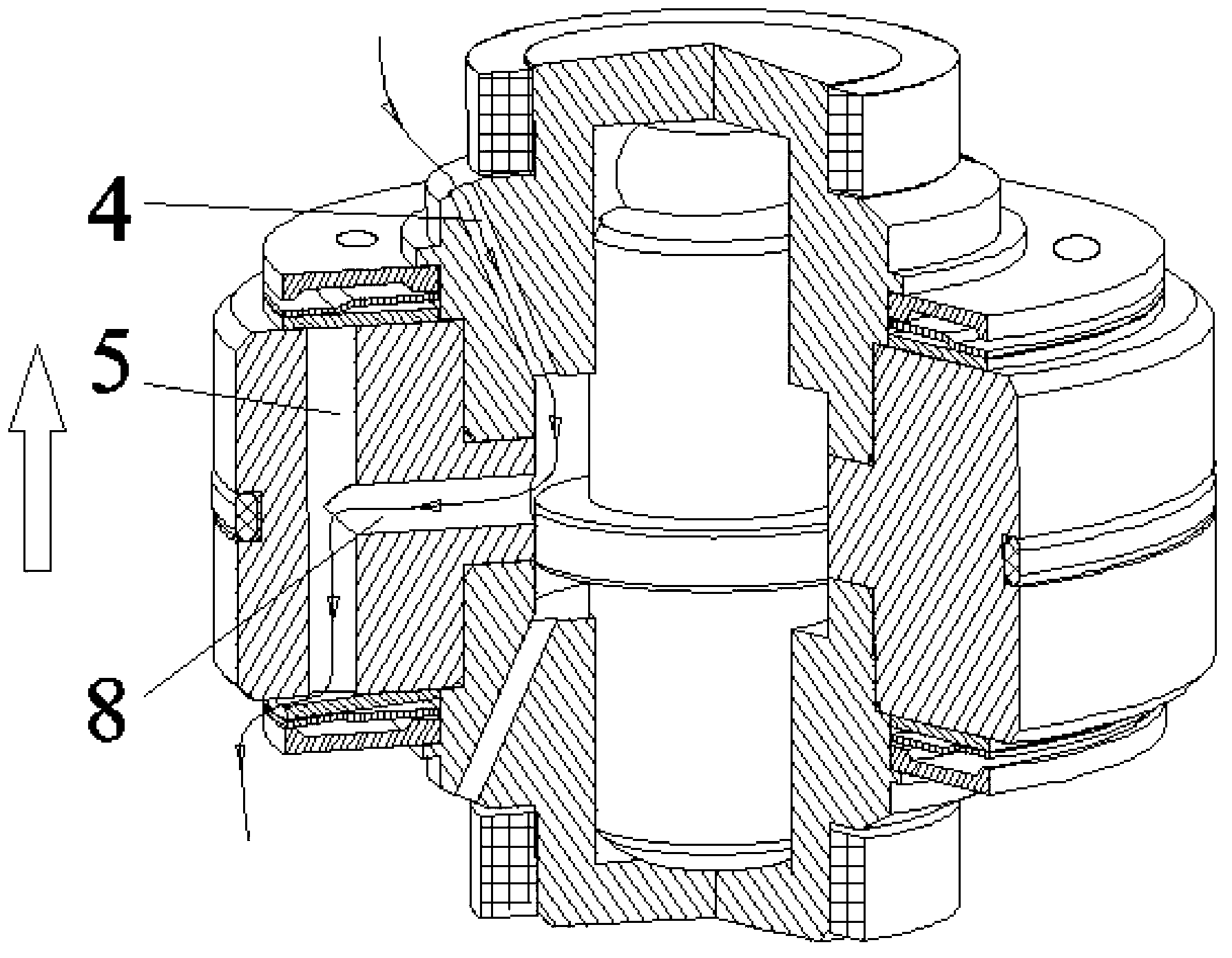 Double-acting magneto-rheological pressure and flow control valve