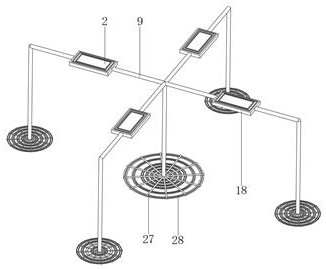 Glass curtain wall hoisting device for buildings