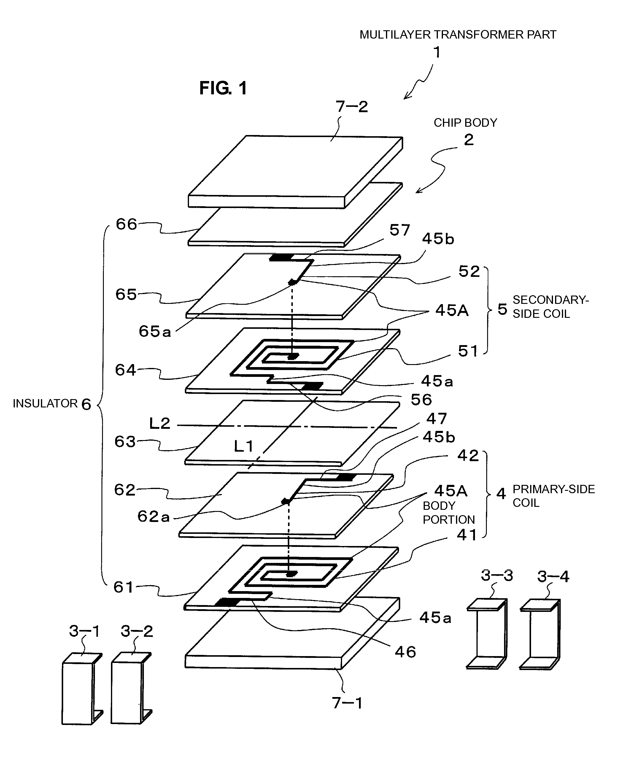 Multilayer transformer component