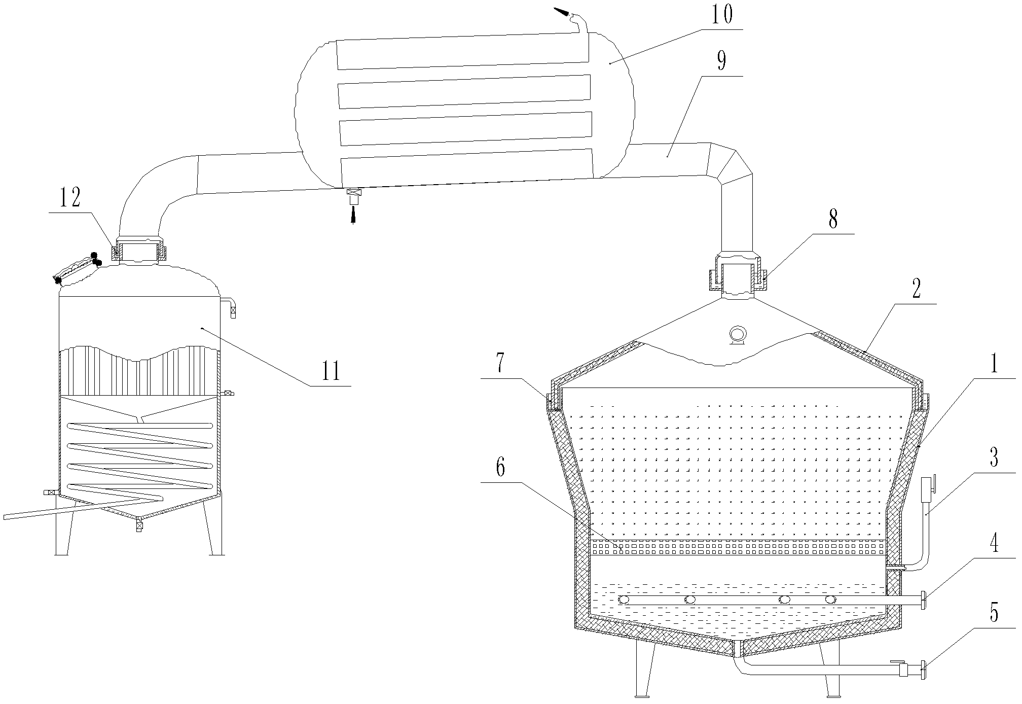 Energy-saving distilling apparatus for wine