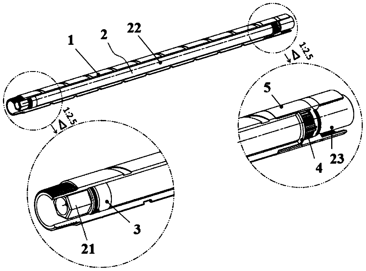 A method for counteracting circumferential friction of double-layer drill pipe and double-layer drill pipe