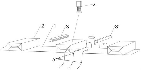 Device and method for single-camera repetitive visual detection of tobacco rods