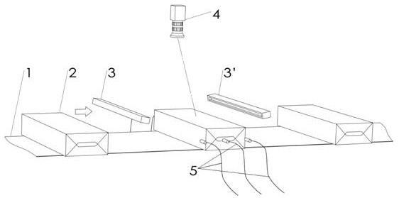 Device and method for single-camera repetitive visual detection of tobacco rods