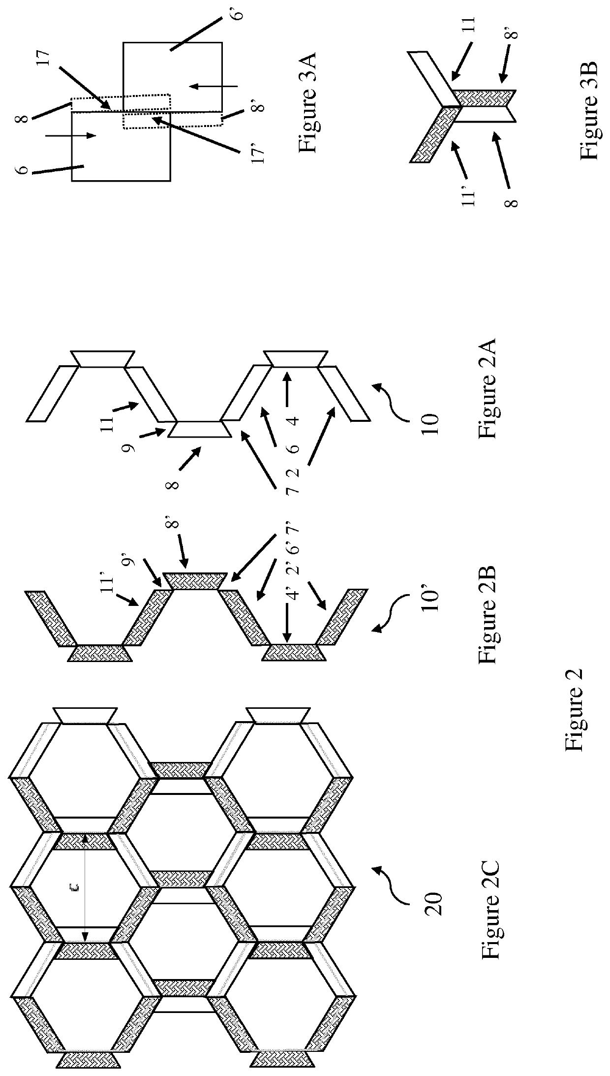 Honeycomb core with hierarchical cellular structure