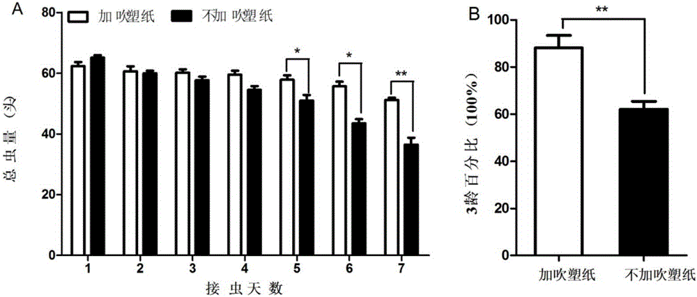 Device and method for improving artificial feeding efficiency of cotton bollworms