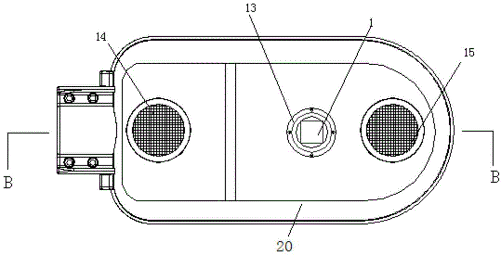 A forced heat dissipation high-power LED lamp