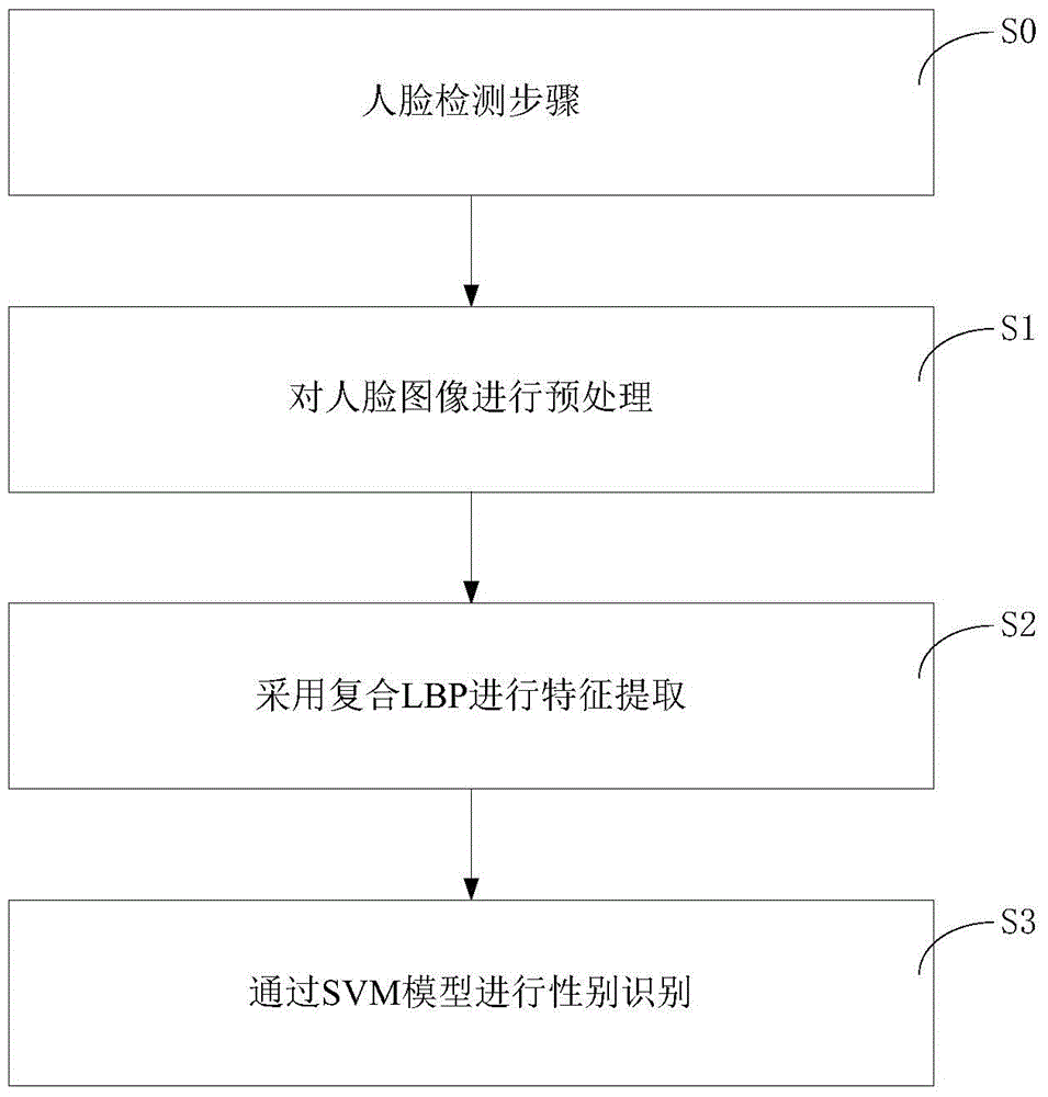 Gender identification method and system based on face image