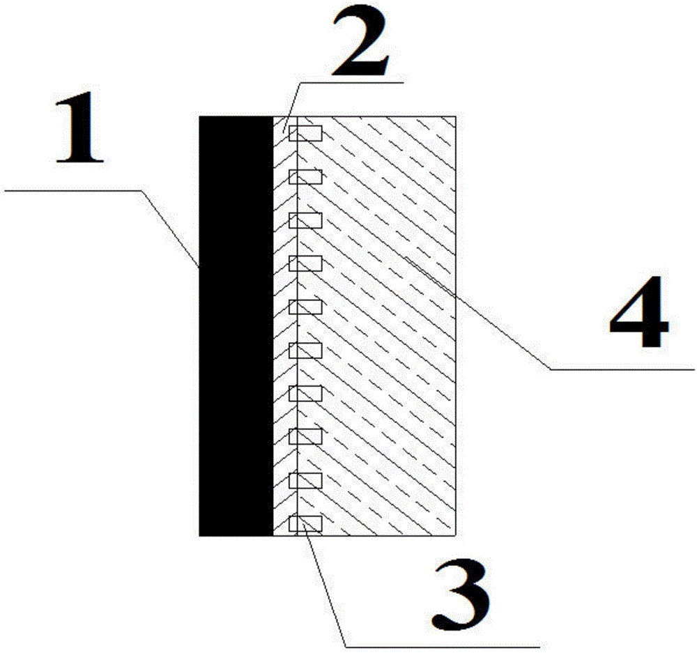 High-temperature coating material structure for rocket launching pad and application of high-temperature coating material structure