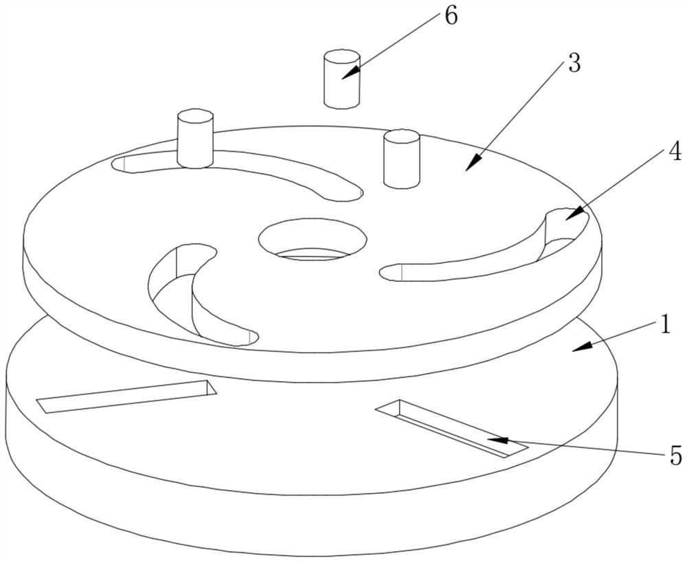 Spring three-jaw clamp for trickling paint of engine rotor