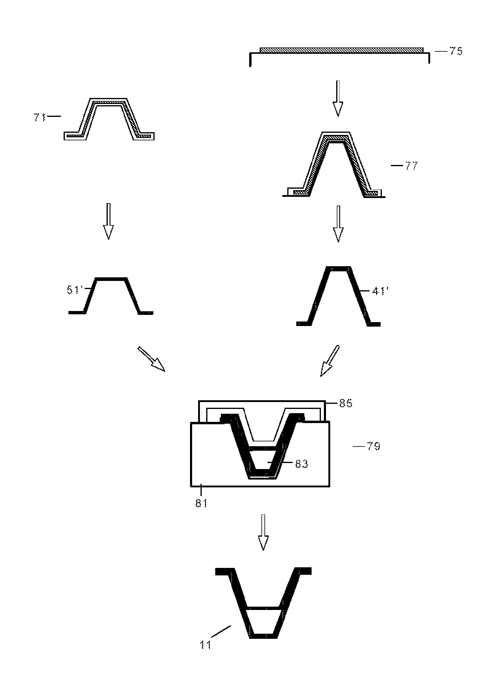 Aircraft fuselage frame in composite material with stabilized web