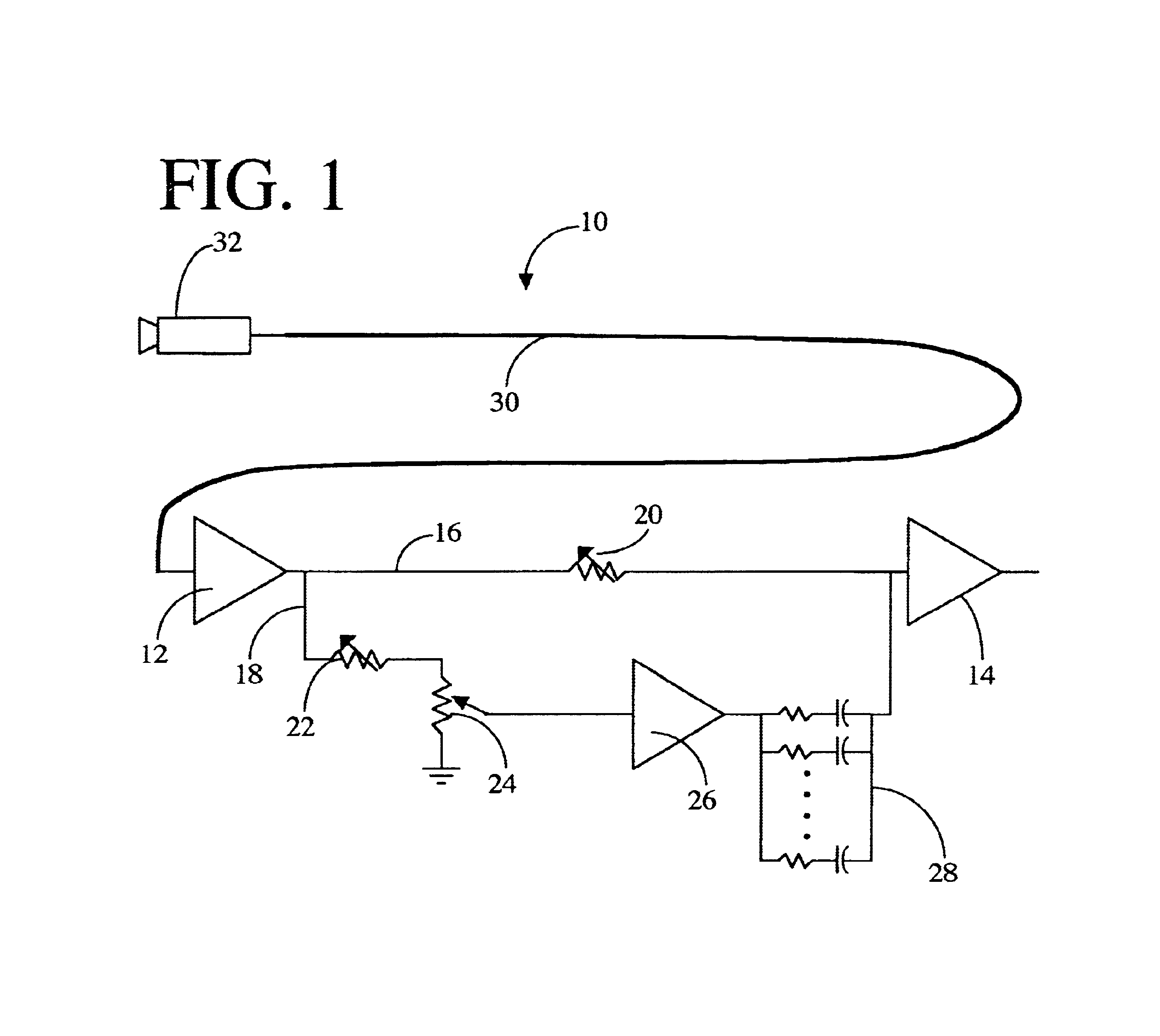 Variable cable length compensator for video imaging systems