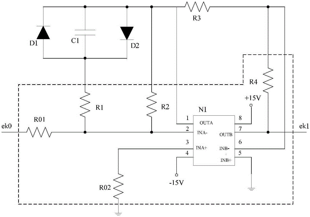 Rudder jitter suppression circuit and rudder system