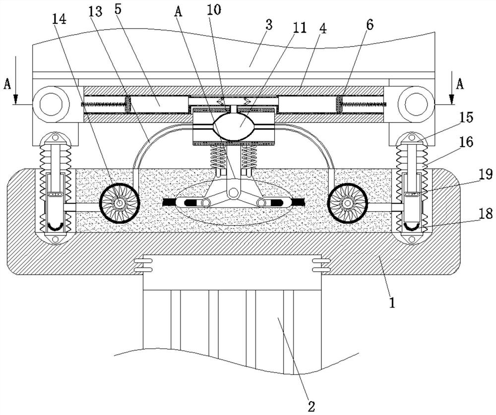 Grinding machine base capable of avoiding transverse inertia deviation and achieving intelligent balance