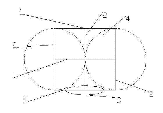 Grid-type billiard aiming training device