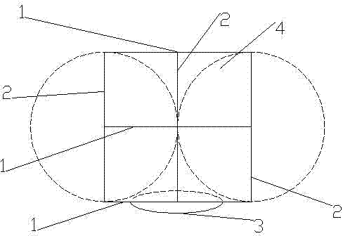 Grid-type billiard aiming training device