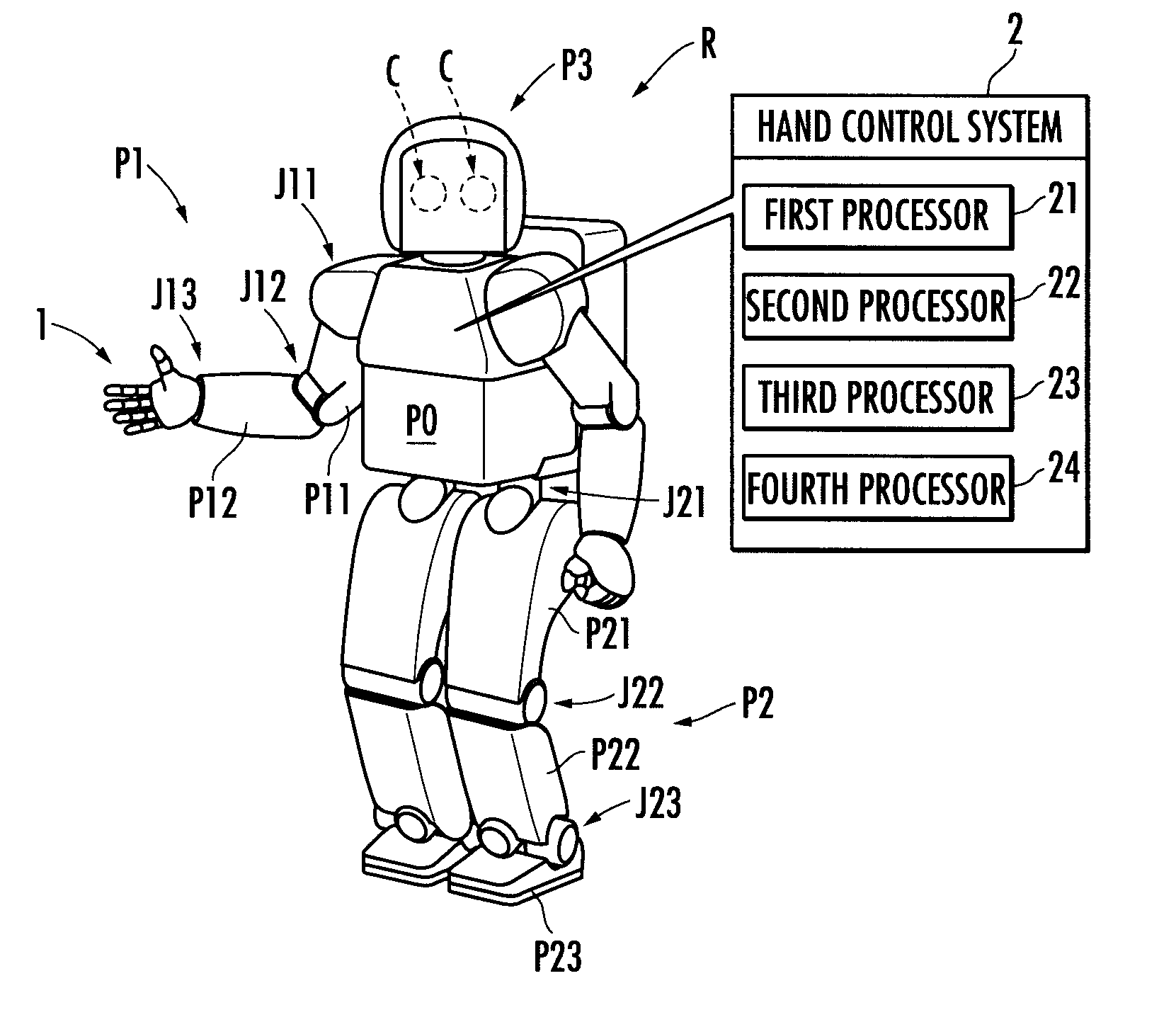 Hand control system, method, program, hand, and robot