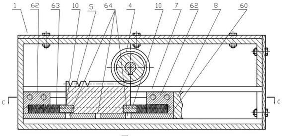 The gear and the rack with the structure of the slide groove reciprocate to the automatic limit device at the end point