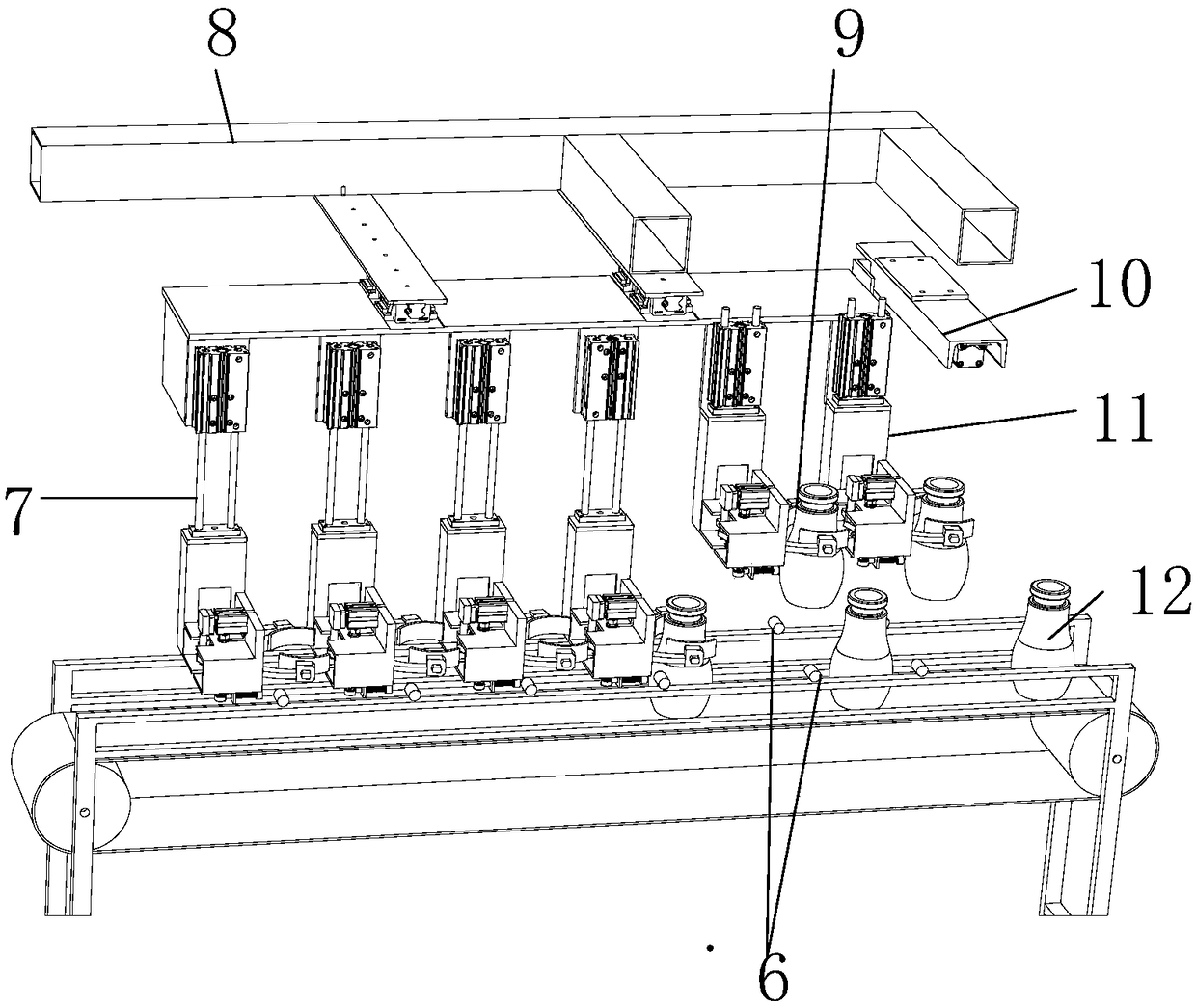 Full-automatic glass cup cap mouth cutting machine and method