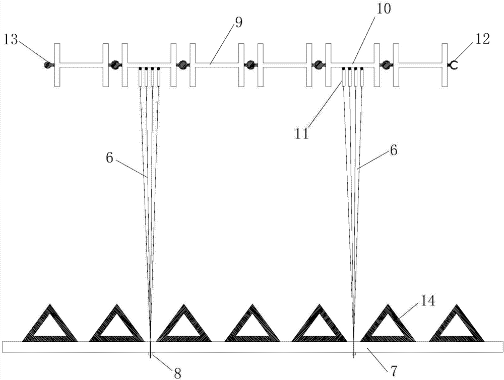 Multi-layer horizontal connection double-row steel plate pile foundation pit support structure and construction method thereof