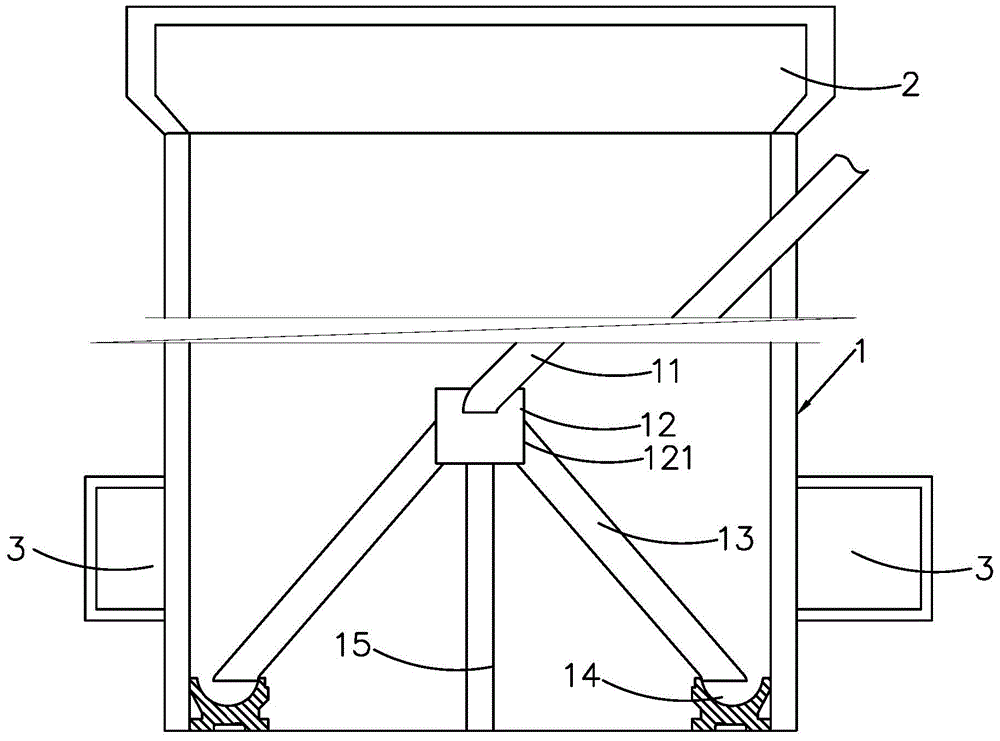 Material grinding bin suitable for roll cutting grinding mill