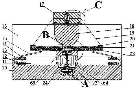 Curved board bending processing device