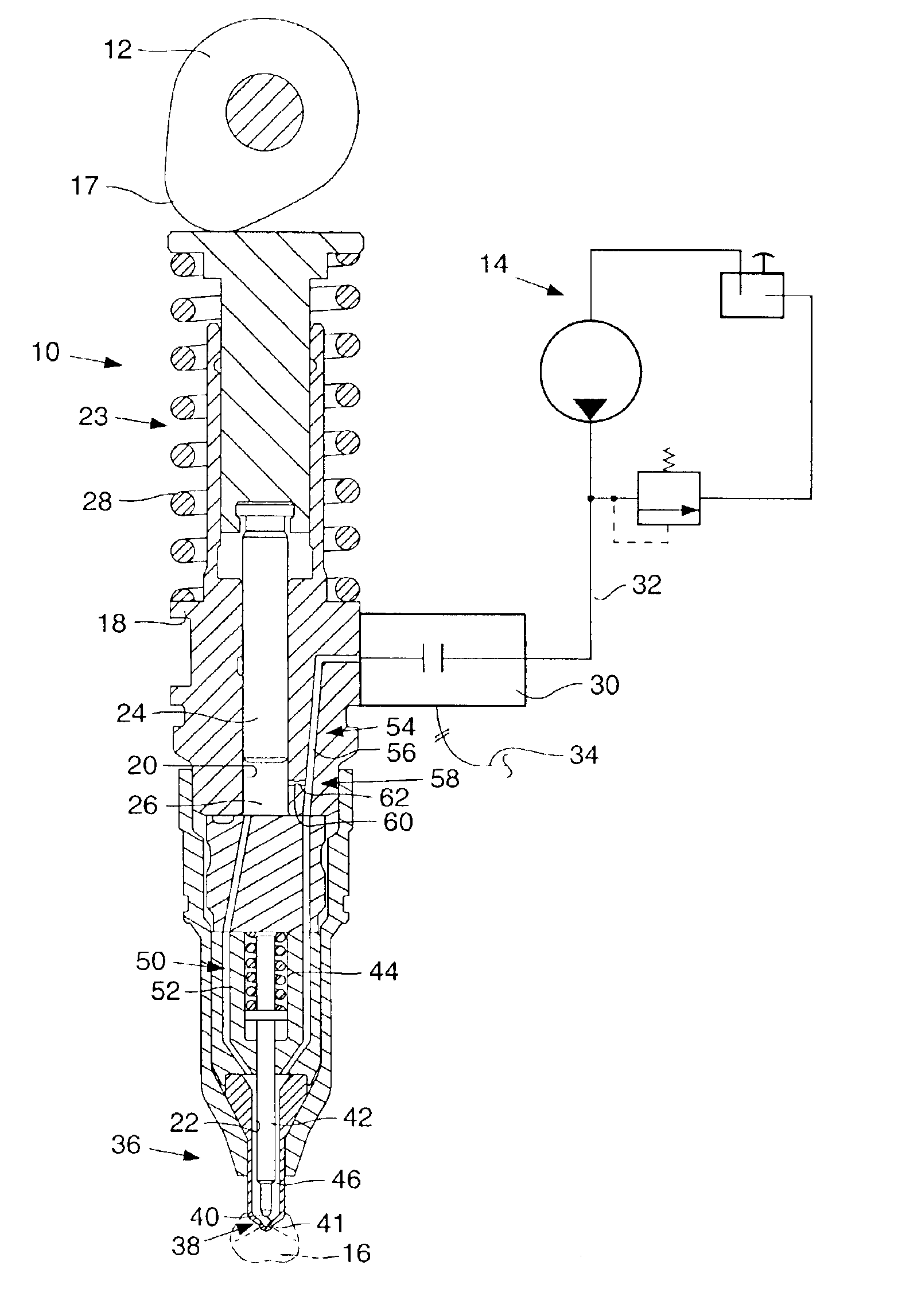 Unit injector with stabilized pilot injection