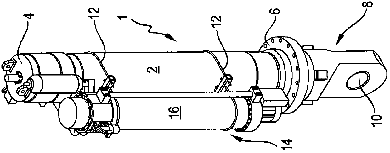 Hydrostatic linear actuator and device with hydrostatic linear actuator