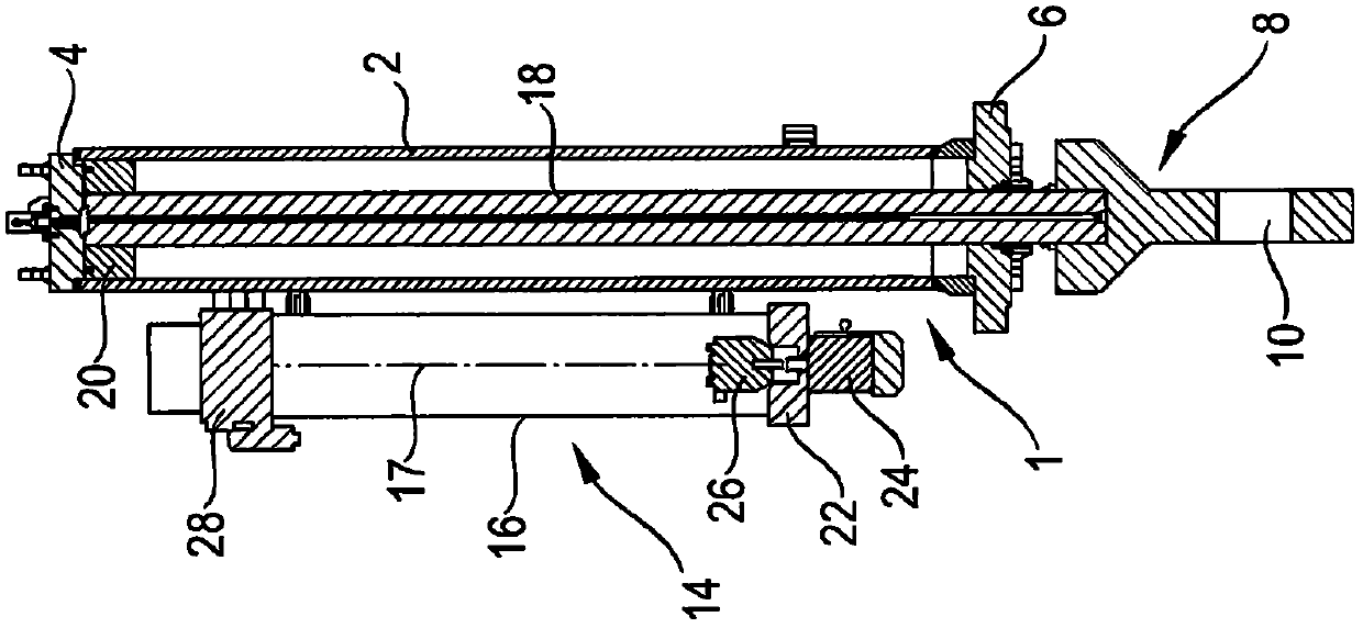 Hydrostatic linear actuator and device with hydrostatic linear actuator