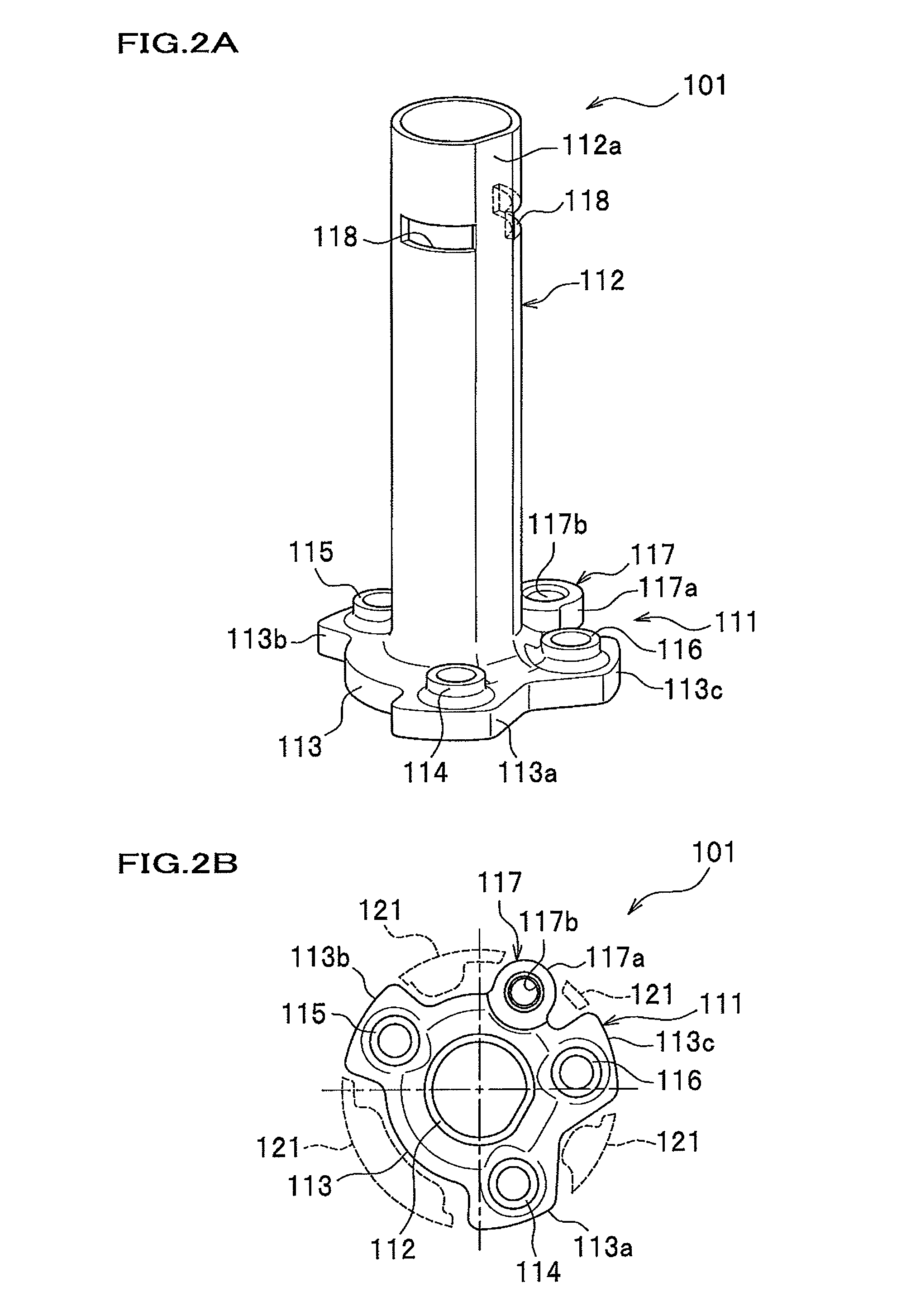 Shaft structure of retractable outer mirror