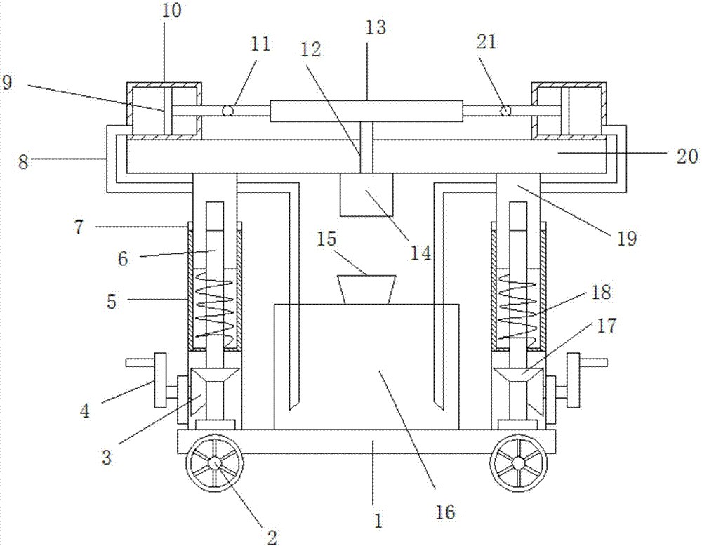 Incomplete gear-rack-meshing type wall surface painting device for building interior decoration