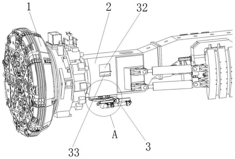 Tunneling machine slag removing device and tunneling machine