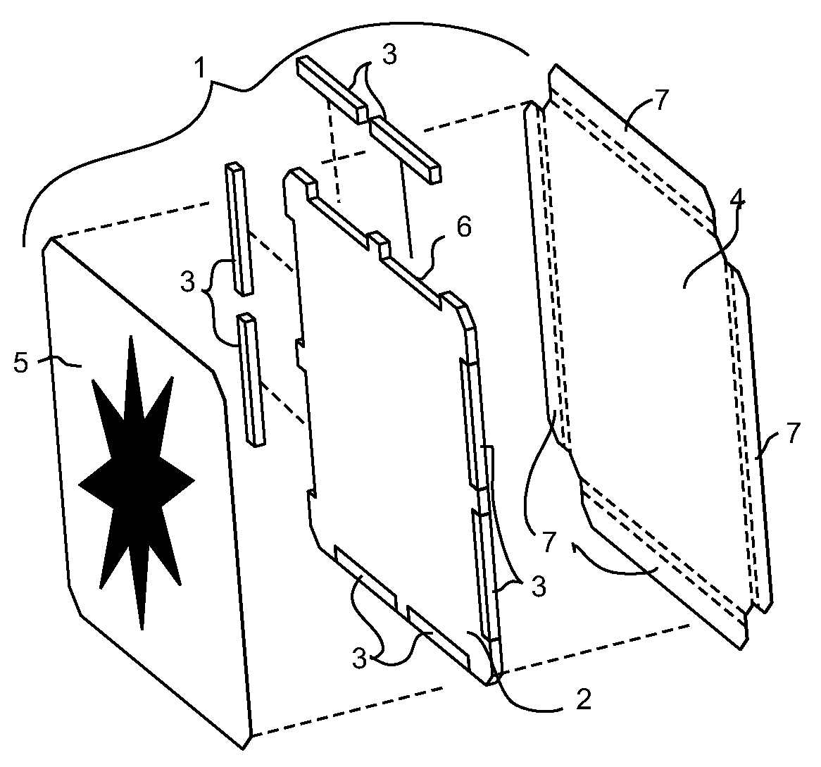 Tile construction set using plastic magnets