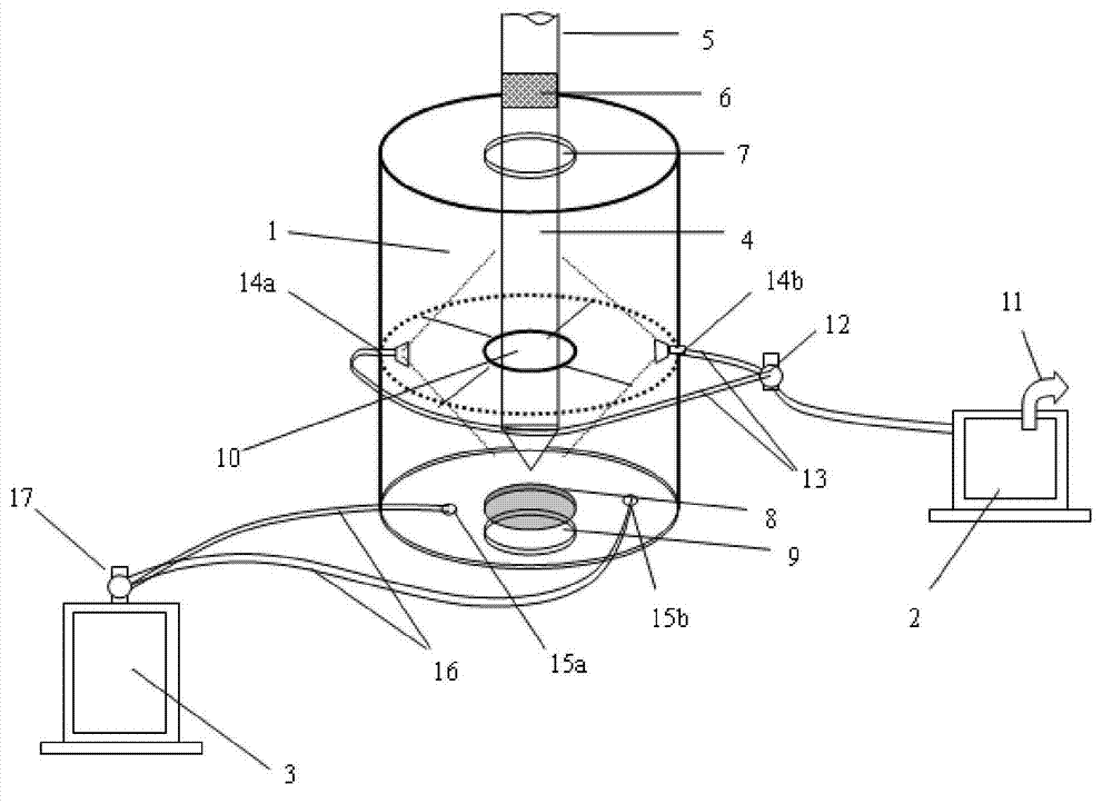 Pollutant cleaning device for environmental geotechnics test probe