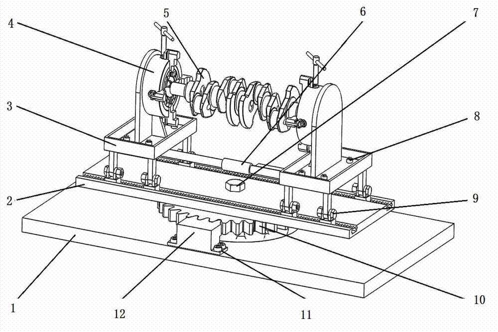 Angle-adjustable crankshaft oil hole drilling clamp