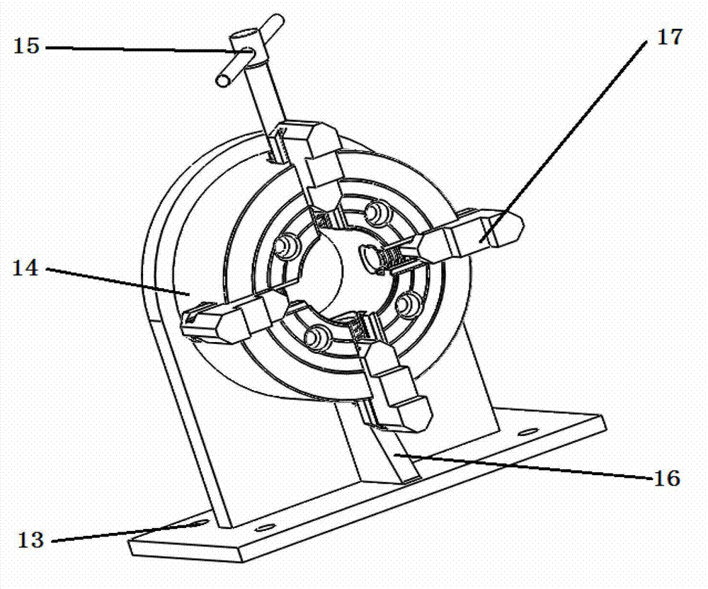 Angle-adjustable crankshaft oil hole drilling clamp