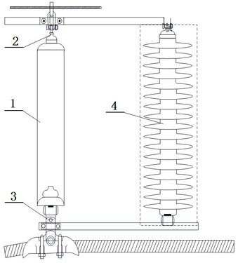 Air-gap-free semi-closed double-backflushing arc extinguishing lightning protection device and application thereof