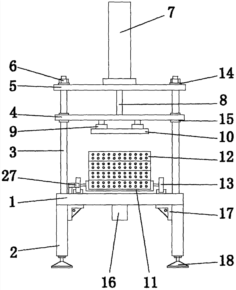 Dried beancurd hydraulic machine