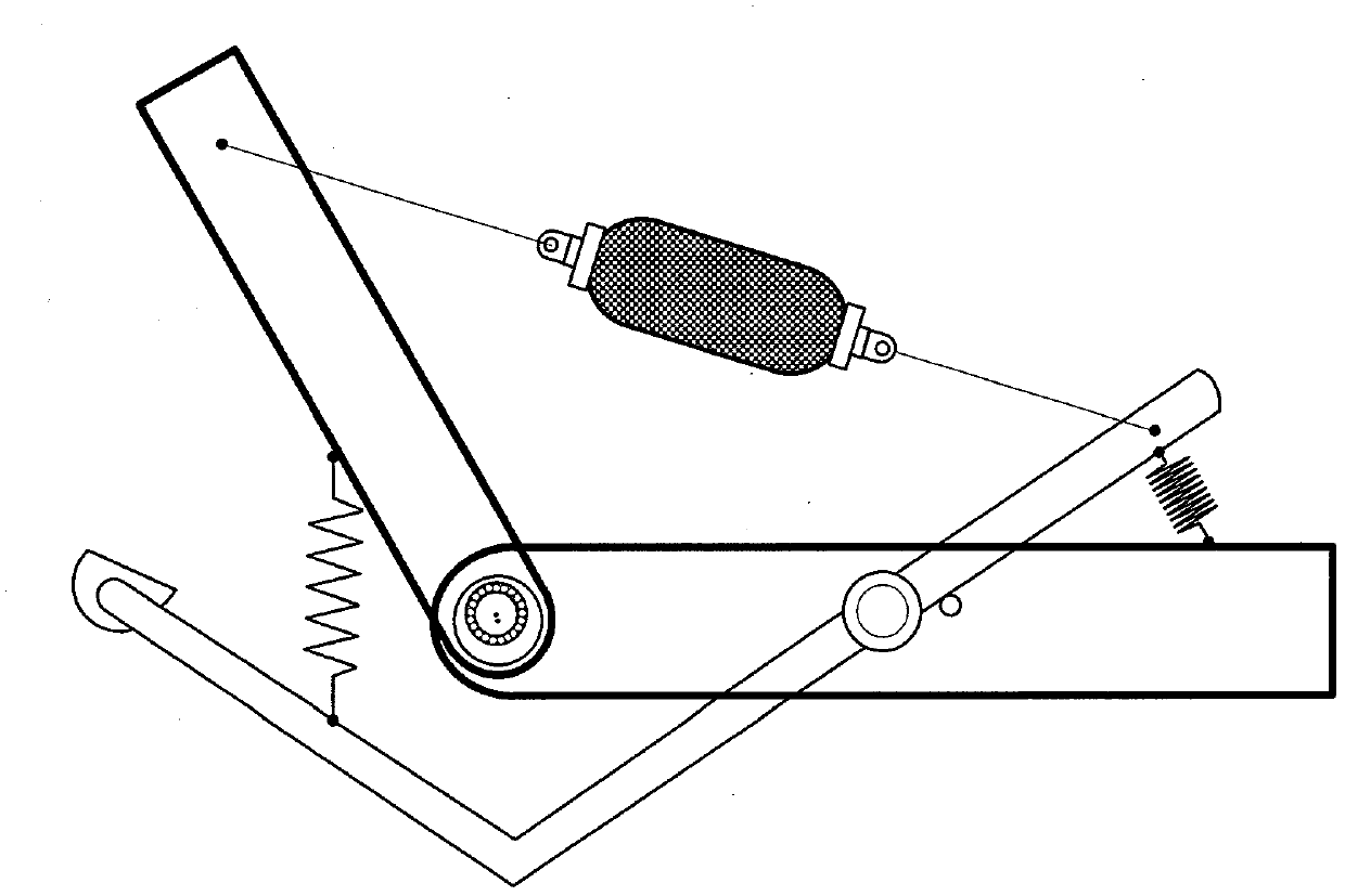 Pneumatic muscle flexible elbow joint device with buffer spring and flexible shaft sleeves