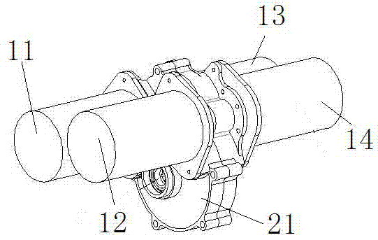 Multi-motor electric vehicle driving axle structure