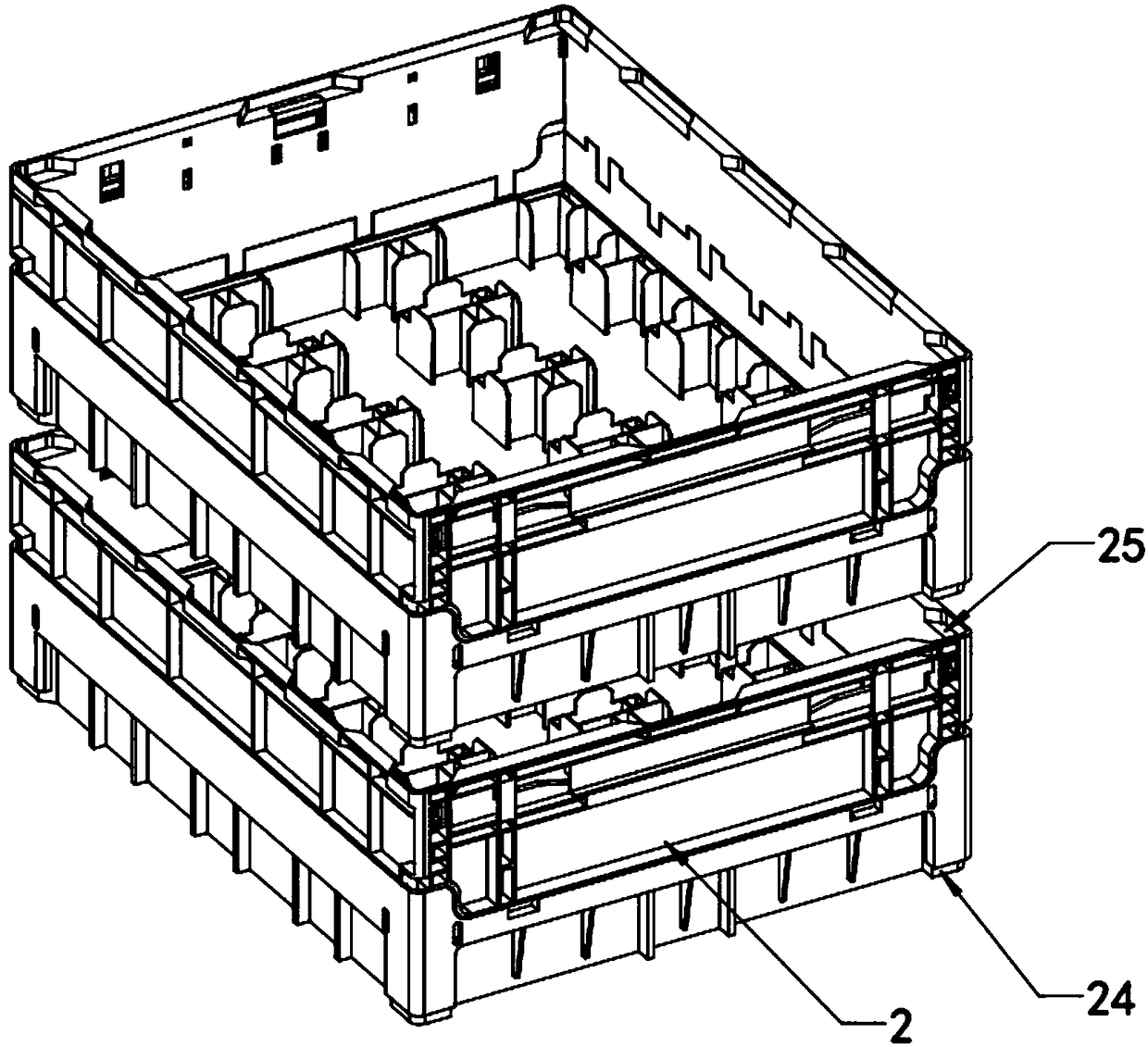 Foldable, stackable and traceable turnover box