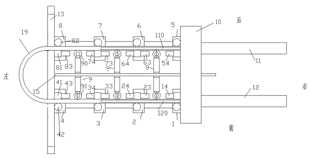 U-shaped heating furnace tube bend process for conducting heating fluid heating and pressure maintaining forming