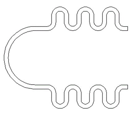 U-shaped heating furnace tube bend process for conducting heating fluid heating and pressure maintaining forming