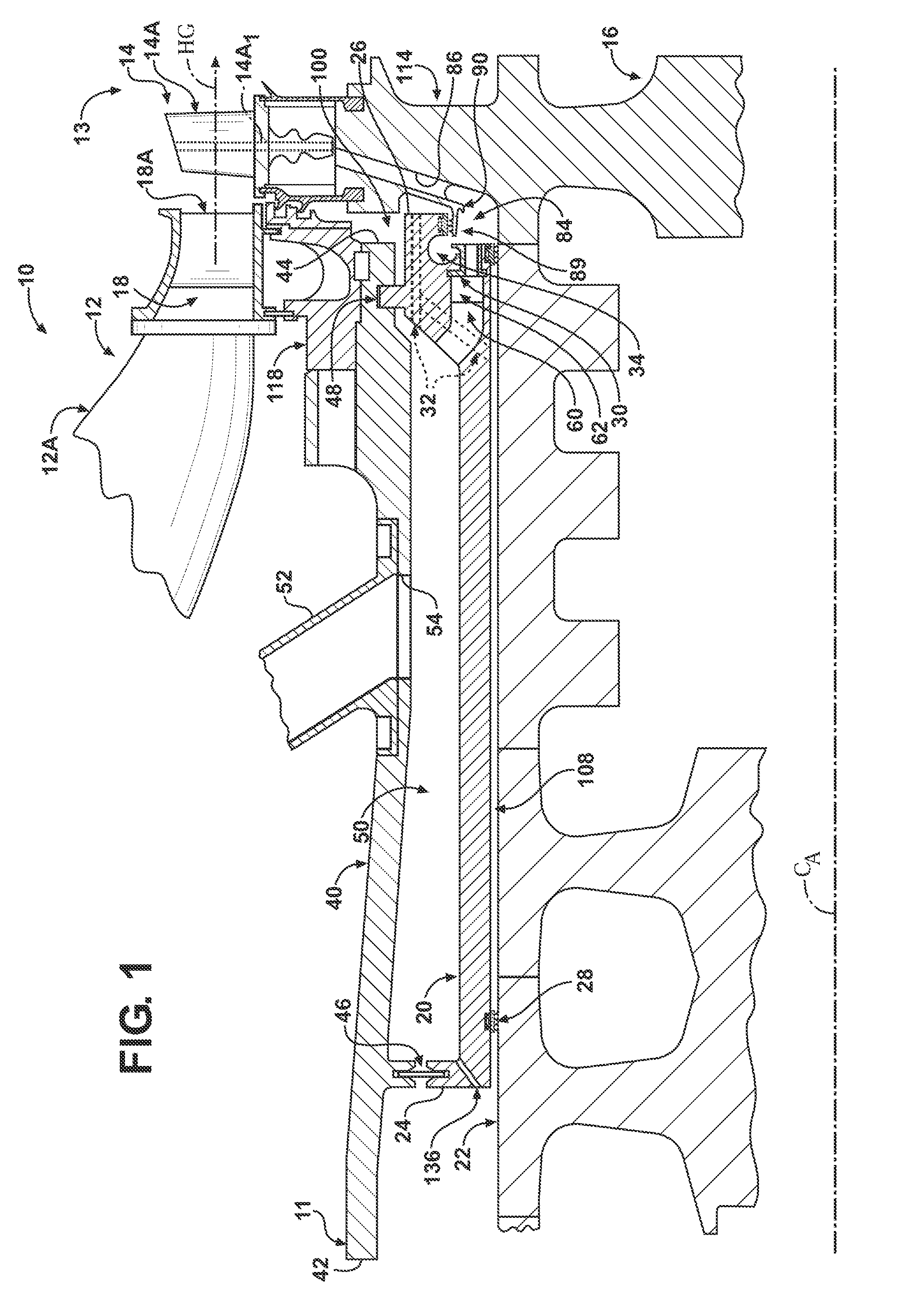 Radial pre-swirl assembly and cooling fluid metering structure for a gas turbine engine