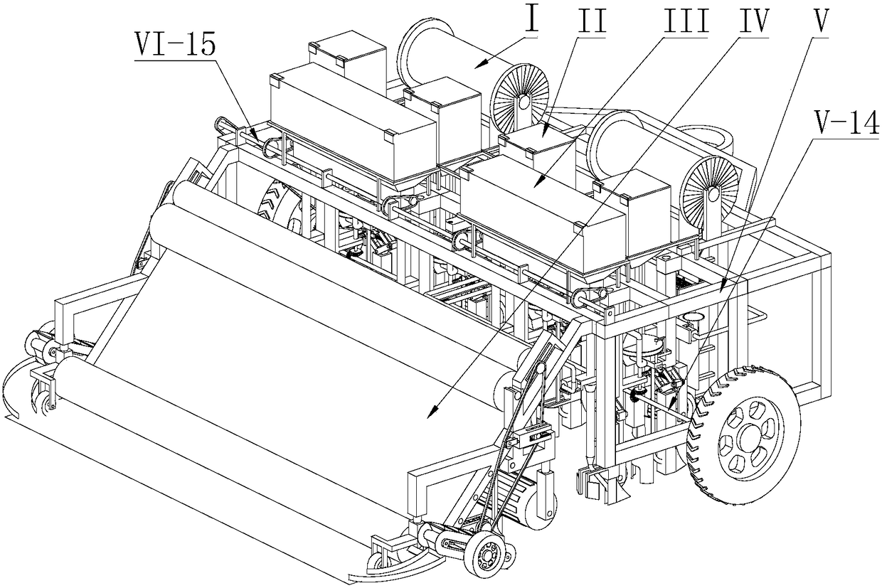 Agricultural machinery equipment integrated with simultaneous precision sowing and fertilization, shallow-buried drip irrigation pipe laying and mulching and method