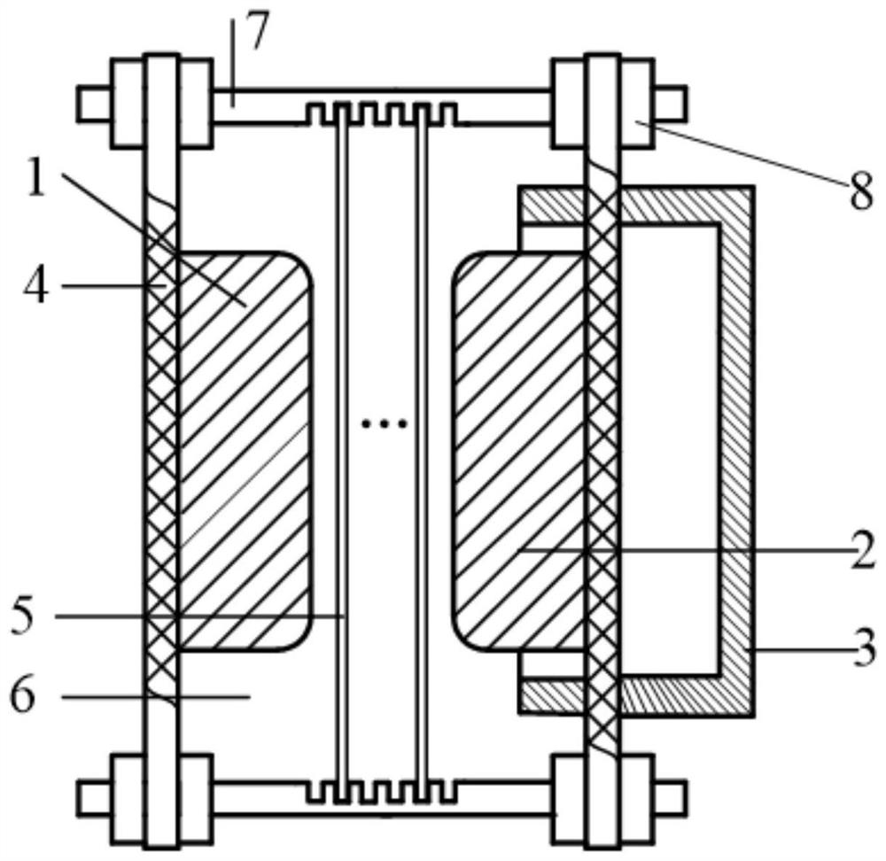 Polarization/depolarization current test method for multi-layer oil-paper composite insulation structure