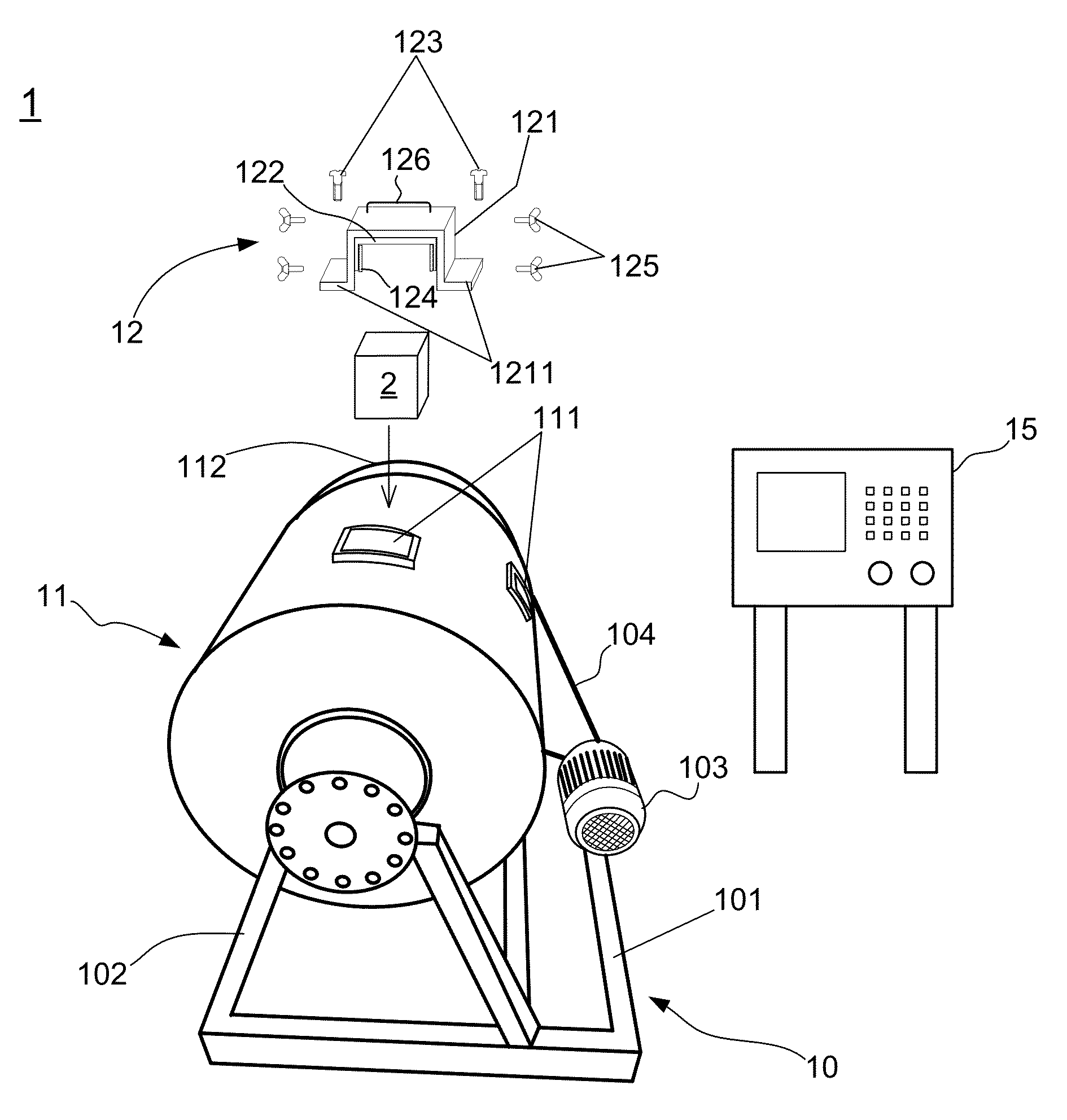 Rotary-drum hydraulic-impact abrasion testing machine