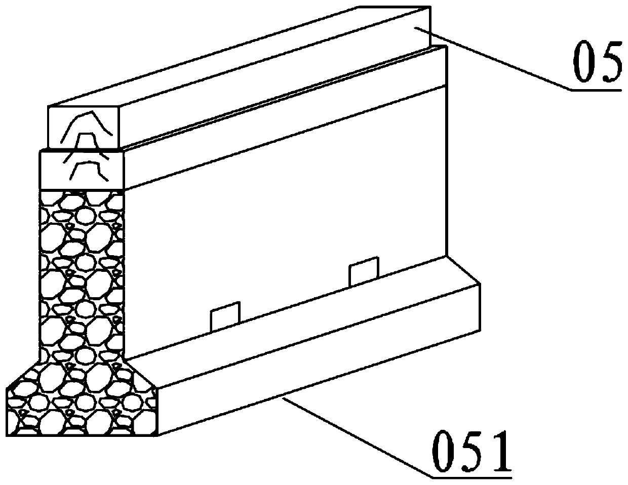 Ship docking block transverse and longitudinal stay wire positioning arrangement method