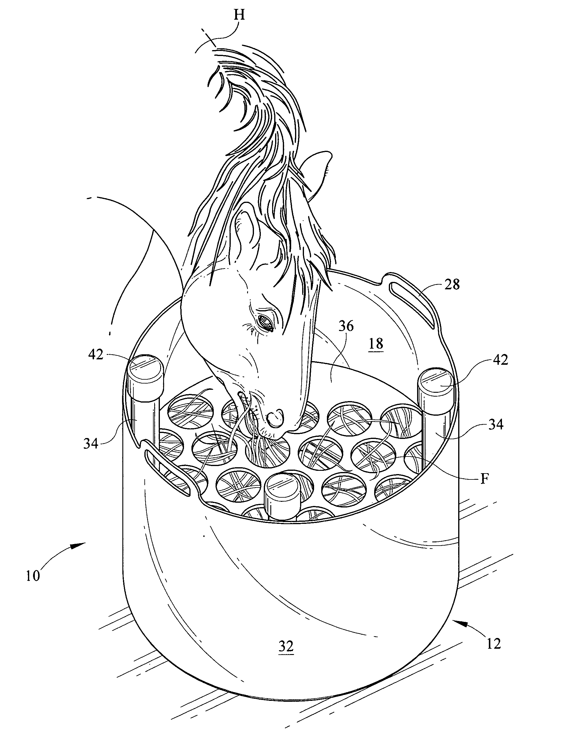 Controlled hay feeder